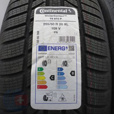 2. 255/50 R20 4x CONTINENTAL 255/50 R20 109V XL WinterContact TS 870 P Winterreifen 2024  VOLL WIE NEU 