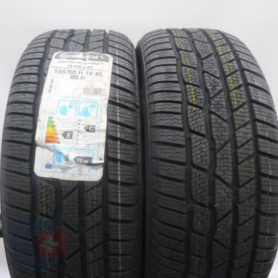 195 50 16 2x CONTINENTAL195/50 R16 88H XL ContiWinterContact TS  830P A0 Winterreifen 2019 VOLL WIE NEU 