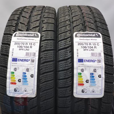 3. 205 70 15C 4x CONTINENTAL 205/70 R15C 106/104R VanContact Winter Winterreifen 2020 VOLL