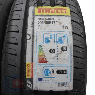 2. 205 55 17 2x PIRELLI 205/55 R17 91V Cinturato P7 BMW Sommerreifen 2019 WIE NEU VOLL