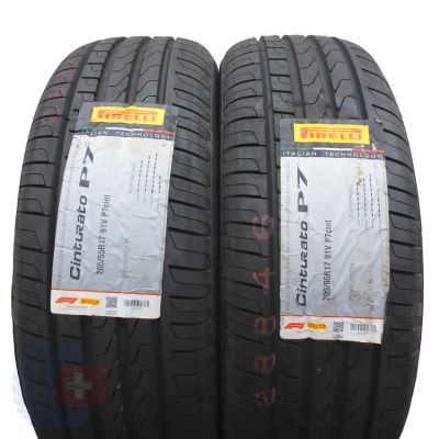 4. 205 55 17 4x PIRELLI 205/55 R17 91V XL Cinturato P7 Sommerreifen 2021 VOLL Wie Neu