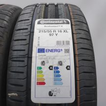 2. 215 55 16 4x CONTINENTAL 215/55 R16 97Y XL EcoContact 6 Sommerreifen 2022 VOLL 