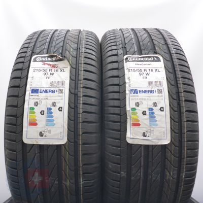 3. 215 55 16 4x CONTINENTAL 215/55 R16 97W XL UltrContact Sommerreifen 2023 VOLL WIE NEU 