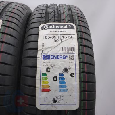 2. 185 65 15 2x CONTINENTAL 185/65 R15 92T XL UltraContact Sommerreifen 2022 UNGEBRAUCHT 