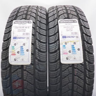  225 75 16C 2x SEMPERIT 225/75 R16C 121/120R Van-Grip 3 Winterreifen 2023/24 VOLL WIE NEU   