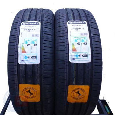 4. 225 60 17 4x CONTINENTAL 225/60 R17 99H EcoContact 6 Sommerreifen 2020 WIE NEU VOLL