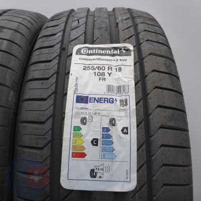 2. 255 60 18 4x CONTINENTAL 255/60 R18 108Y ContiSportContact 5 SUV Sommerreifen 2021 VOLL