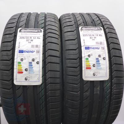 3. 225 35 18 4x CONTINENTAL 225/35 R18  87W ContiSportContact 5 Sommerreifen 2023 VOLL WIE NEU  