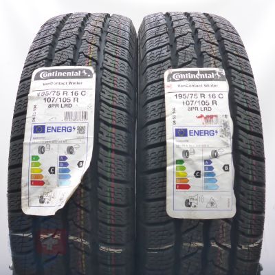  195/75 R16C 2x CONTINENTAL 195/75 R16C  107/105R VanContact Winter Winterreifen 2022 Ungebraucht   