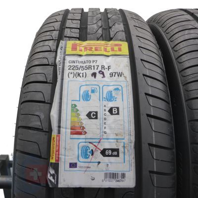 2. 225 55 17 2x PIRELLI 225/55 R17 97W Cinturato P7 K1 RunFlat BMW Sommerreifen 2019 WIE NEU VOLL