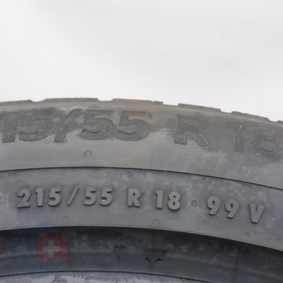 6. 215 55 18 2x CONTINENTAL 215/55 R18 99V XL WinterContact TS 870 P Winterreifen 2023 VOLL WIE NEU 