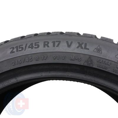 3. 215 45 17 1x CONTINENTAL 215/45 R17 91V XL WinterContact TS870 Winterreifen 8,3mm 2022 Wie Neu