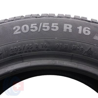 6. 205 55 16 2x CONTINENTAL 205/55 R16 91H ContiWinterContact TS830 Winterreifen 2010 VOLL Ungebraucht