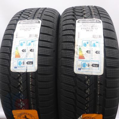 6. 215 55 17 4x CONTINENTAL 215/55 R17 94H WinterContact Ts 850P ContiSeal Winterreifen 2018 WIE NEU VOLL