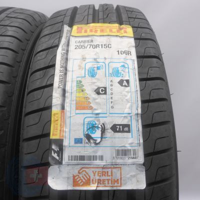 3. 205 70 15C 2x PIRELLI 205/70 R15C 106/104R Carrier Sommerreifen 2019 VOLL WIE NEU  