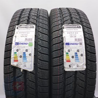 4. 215 75 16C 4x CONTINENTAL 215/75 R16C 116/114R VanContact Winter Winterreifen 2024 VOLL WIE NEU 