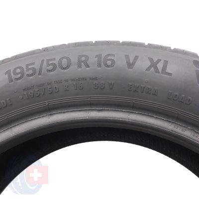 5. 195 50 16 4x CONTINENTAL 195/50 R16 88V XL EcoContact 6 Sommerreifen 6mm 2020