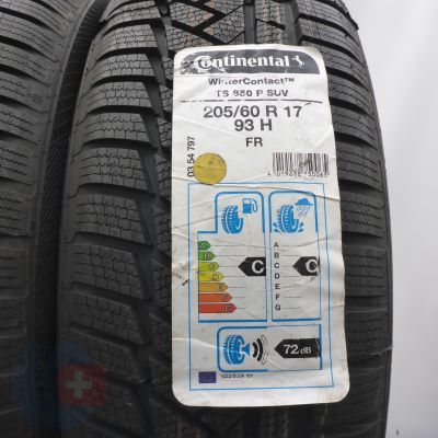 2. 205 60 17 2x CONTINENTAL 205/60 R17 93H WinterContact TS 850 P SUV Winterreifen 2020 Ungebraucht  