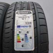 2. 245 45 18 2x CONTINENTAL 245/45 R18 96Y ContiSportContact3E RunFlat BMW Sommerreifen 2023 WIE NEU VOLL