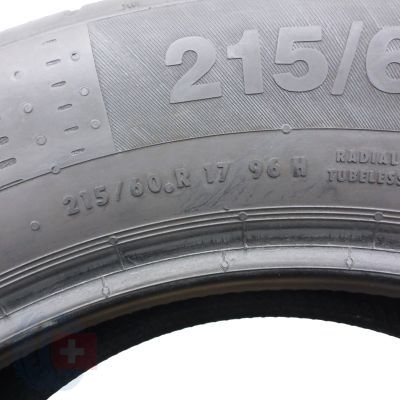 2. 215 60 17 1x CONTINENTAL 215/60 R17 96H ContiEcoContact 5 Sommerreifen 2017 6,7mm