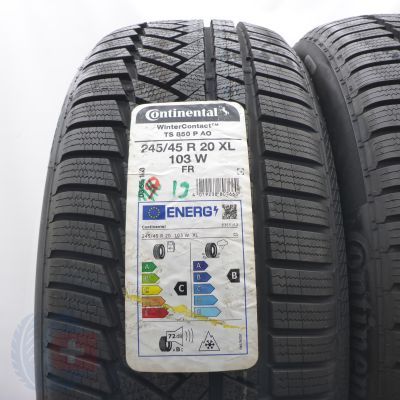 2. 245 45 20 2x CONTINENTAL 245/45 R20 103W XL WinterContact TS 850 P A0 Winterreifen 2019 Ungebraucht   