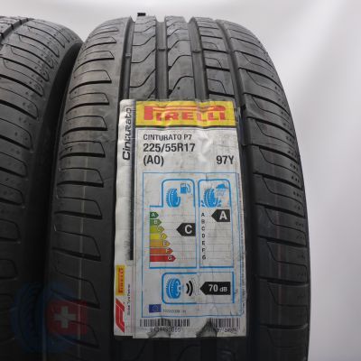 3.  225 55 17 2x PIRELLI  225 55 17 97Y Cinturato P7 A0 Sommerreifen 2021 Ungebraucht   