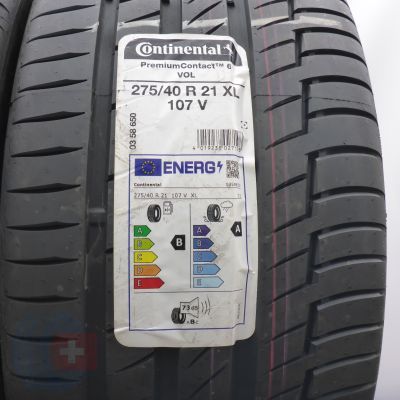 2. 275 40 21 2x CONTINENTAL 275/40 R21 107V XL PremiumContact6 VOLSommerreifen 2021 VOLL