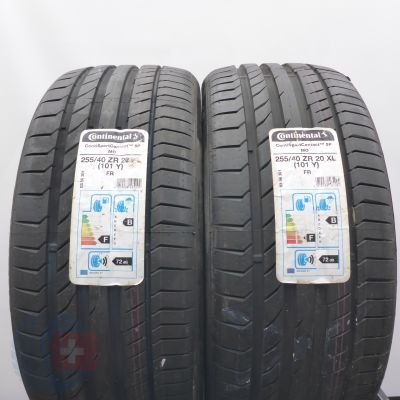 255 40 20 2x CONTINENTAL 255/40 R20 101Y XL MO ContiSportContact 5P Sommerreifen 2016 UNGEBRAUCHT