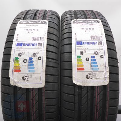 3. 165 60 15 4x CONTINENTAL 165/60 R15  77H UltraContact Sommerreifen 2023 VOLL WIE NEU 