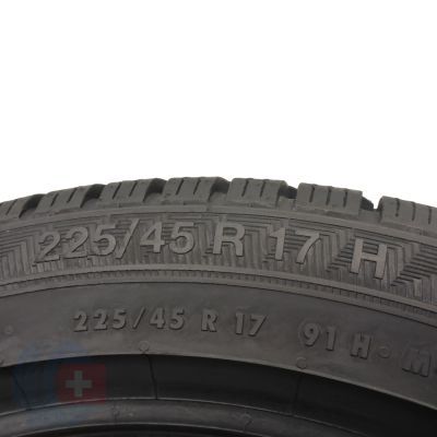 6. 225 45 17 4x GISLAVED 225/45 R17 91H Euro Frost 6 Winterreifen 2021 7,1-8mm Wie Neu