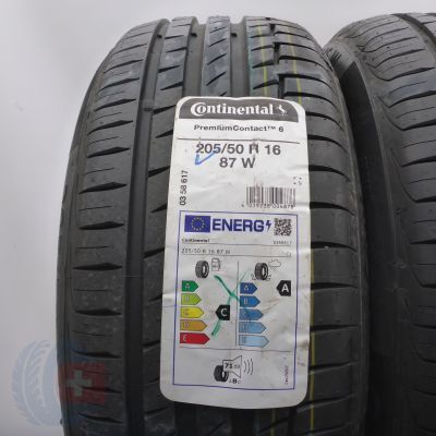 2.  205/50 R16 2x CONTINENTAL 205/50 R16  87W  PremiumContact 6 Sommerreifen 2021 Ungebraucht  