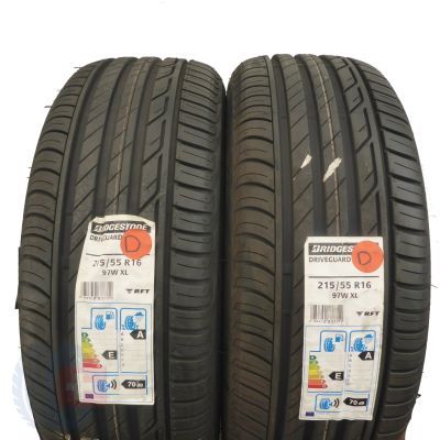 4. 4 x BRIDGESTONE 215/55 R16 97W XL DriveGuard RFT Sommerreifen  2016 VOLL WIE NEU