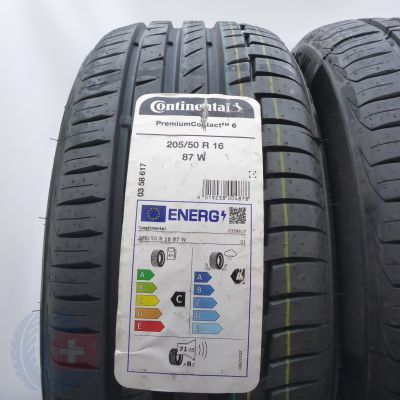 2.  205 50 16 2x CONTINENTAL 205/50 R16 87W PremiumContact 6 Sommerreifen 2024 Ungebraucht   