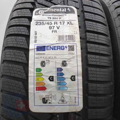 2.  235 45 17 2x CONTINENTAL 235/45 R17 97V XL WinterContact TS 850 P Winterreifen 2022 Ungebraucht  