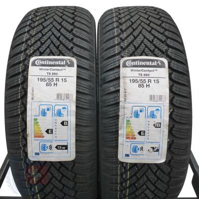 5. 4 x CONTINENTAL 195/55 R15 85H WinterContact TS860 Winterreifen 2018 WIE NEU VOLL