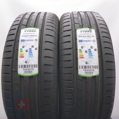 235 55 19 2x NOKIAN 235/55 ZR19 105Y XL Powerproof 1 Sommerreifen 2023 VOLL WIE NEU 