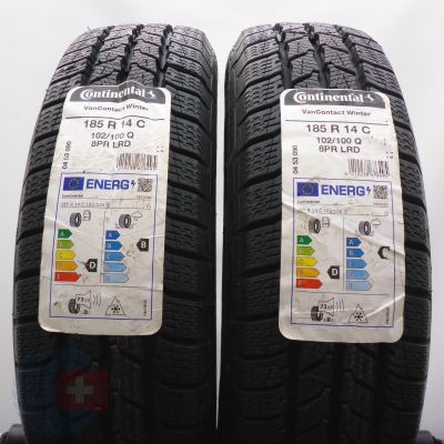 185/80 R14C 2x CONTINENTAL185/80 R14C 102/100Q VanContact Winter Winterreifen 2022 Ungebraucht   