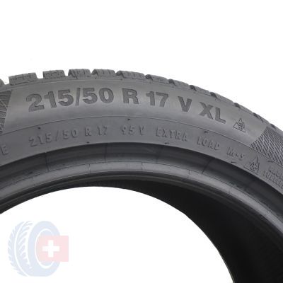 6. 4 x CONTINENTAL 215/50 R17 95V XL WinterContact TS850 P 2018 Winterreifen 6,8-8mm Wie Neu