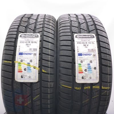  235 45 19 2x CONTINENTAL 235/45 R19 99V XL ContiWinterContact TS 830 P A0 Winterreifen 2023 VOLL WIE NEU 