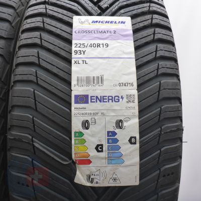 3. 225 40 19 2x MICHELIN 225/40 R19 93Y XL CrossClimate 2 Ganzjahresreifen 2021/23 Ungebraucht   
