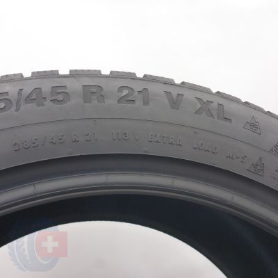 7. 285 45 21 2x CONTINENTAL 285/45 R21 113V XL WinterContact TS 850 P SUV A0 Winterreifen 2024 7mm WIE NEU