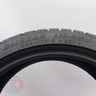 6.  225 40 19 2x BRIDGESTONE 225/40 R19 93V Blizzak LM-25V Winterreifen 2012 VOLL Ungebraucht   
