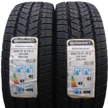 3. 4 x CONTINENTAL 205/70 R15C 106/104R VanContact Winter Winterreifen 2016 VOLL Wie Neu