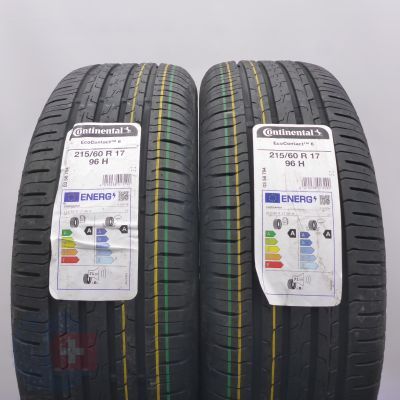 3.  215 60 17 4x CONTINENTAL  215/60 R17 96H EcoContact 6 Sommerreifen 2023 VOLL WIE NEU  