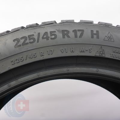 5. 225 45 17 2x CONTINENTAL 225/45 R17 91H WinterContact TS870 Winterreifen 2022, 2023 WIE NEU 8,2-8,8mm