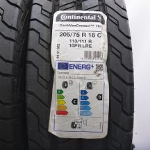 2. 205 75 16C 2x CONTINENTAL 205/75 R16C 113/111R ContiVanContact 100 Sommerreifen 2022 VOLL
