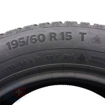 6. 195 60 15 2x CONTINENTAL 195/60 R15 88T WinterContact TS 860 Winterreifen 2018 VOLL Ungebraucht   