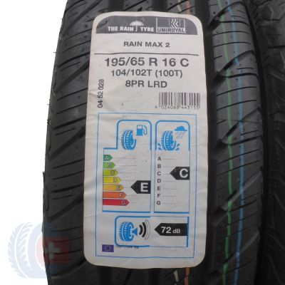 2. 4 x UNIROYAL 195/65 R16 C  104/102T Rain Maxx 2 Sommerreifen 2016 VOLL WIE NEU 