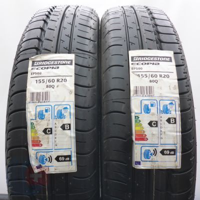 3. 155 60 20 4x BRIDGESTONE 155/60 R20 80Q Ecopia EP500 BMW Sommerreifen 2021 Ungebraucht  
