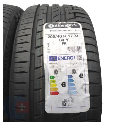 3.  205 40 17 2x CONTINENTAL 205/40 R17 84Y XL PremiumContact6 Sommerreifen 2021 VOLL WIE NEU